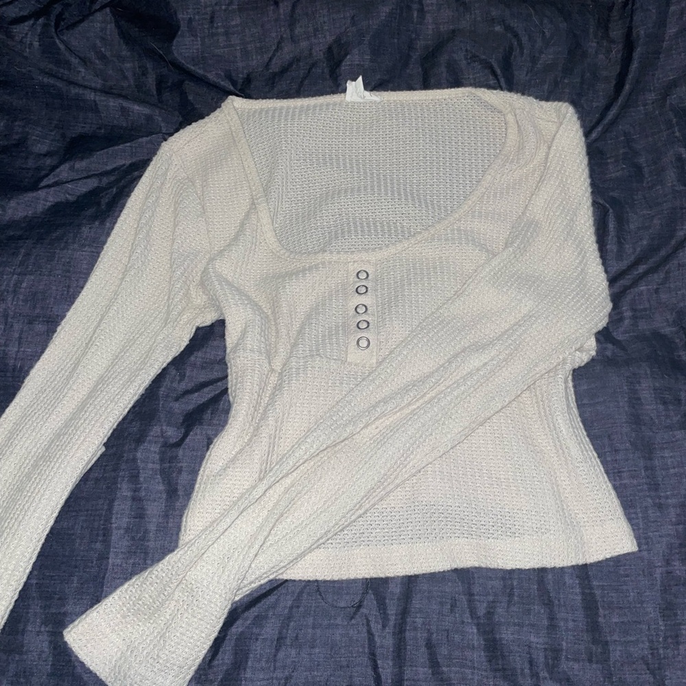 Chic Cream Long Sleeve Blouse